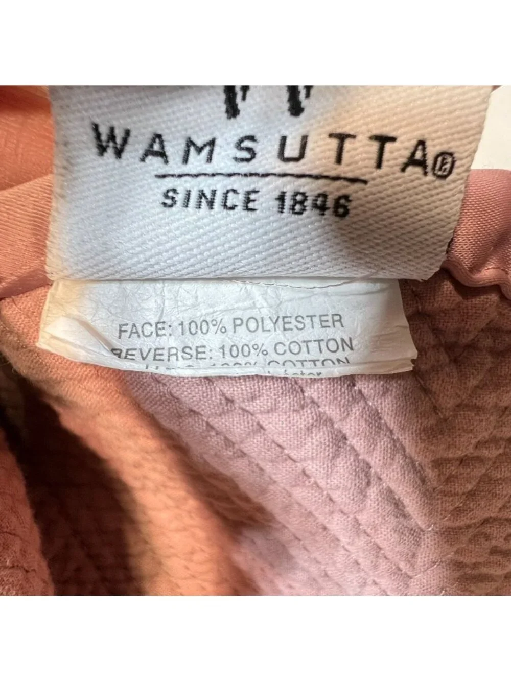 Vintage Wamsutta Reversible Quilt Bliss European Blanket Pink Textured Chevron